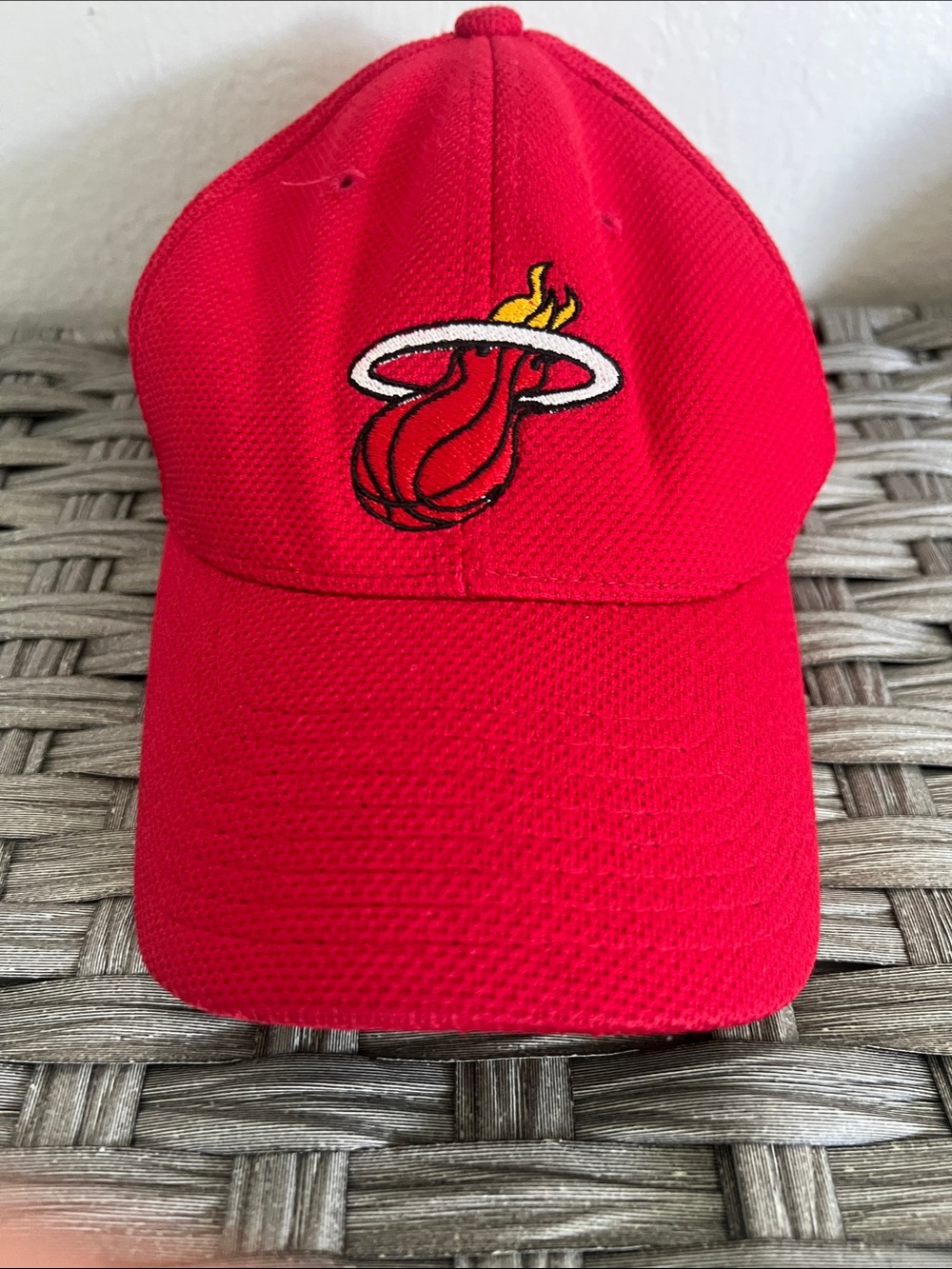 Miami Heat Red Baseball Cap with Team Flame Logo Youth LG/XL